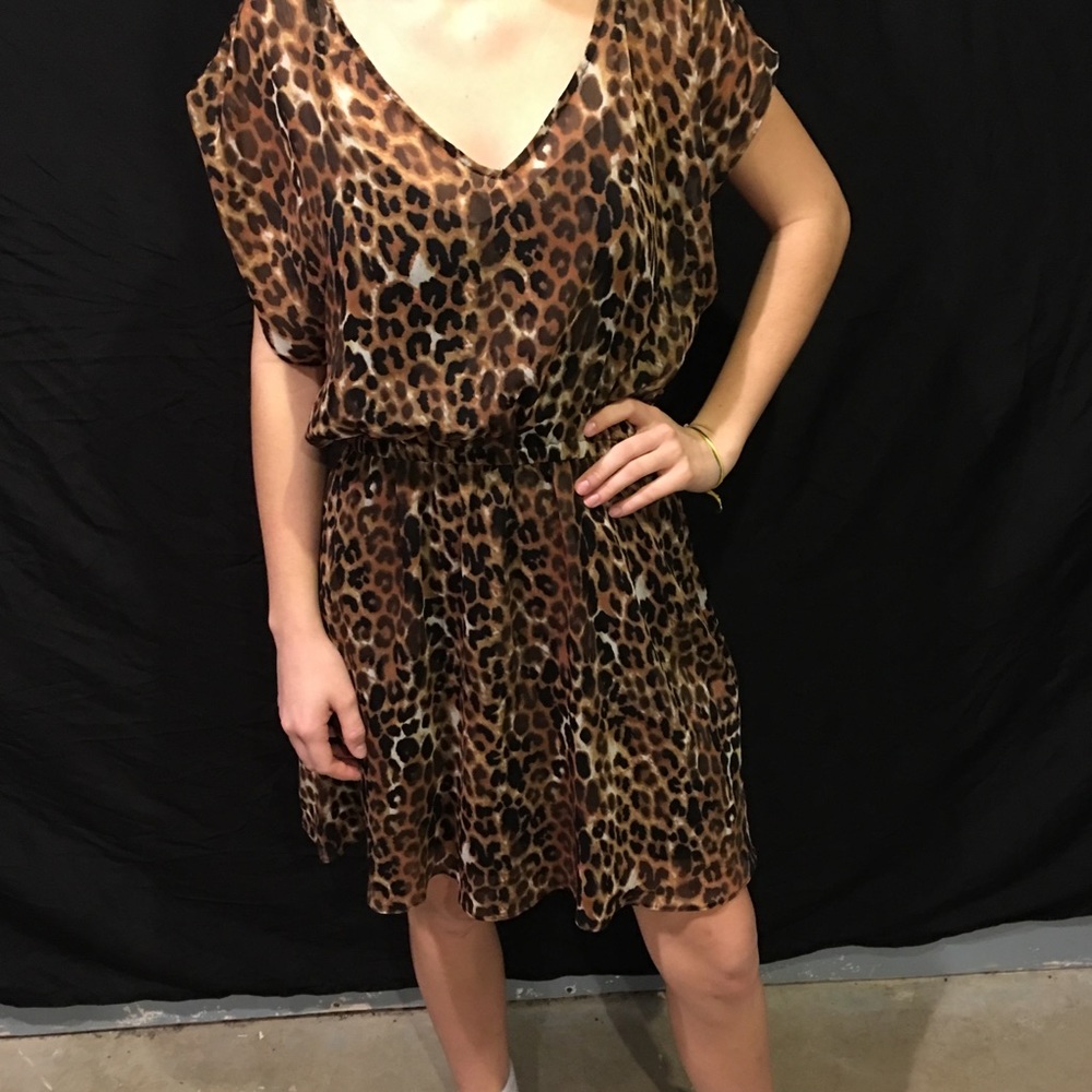 Express dress leopard print size medium